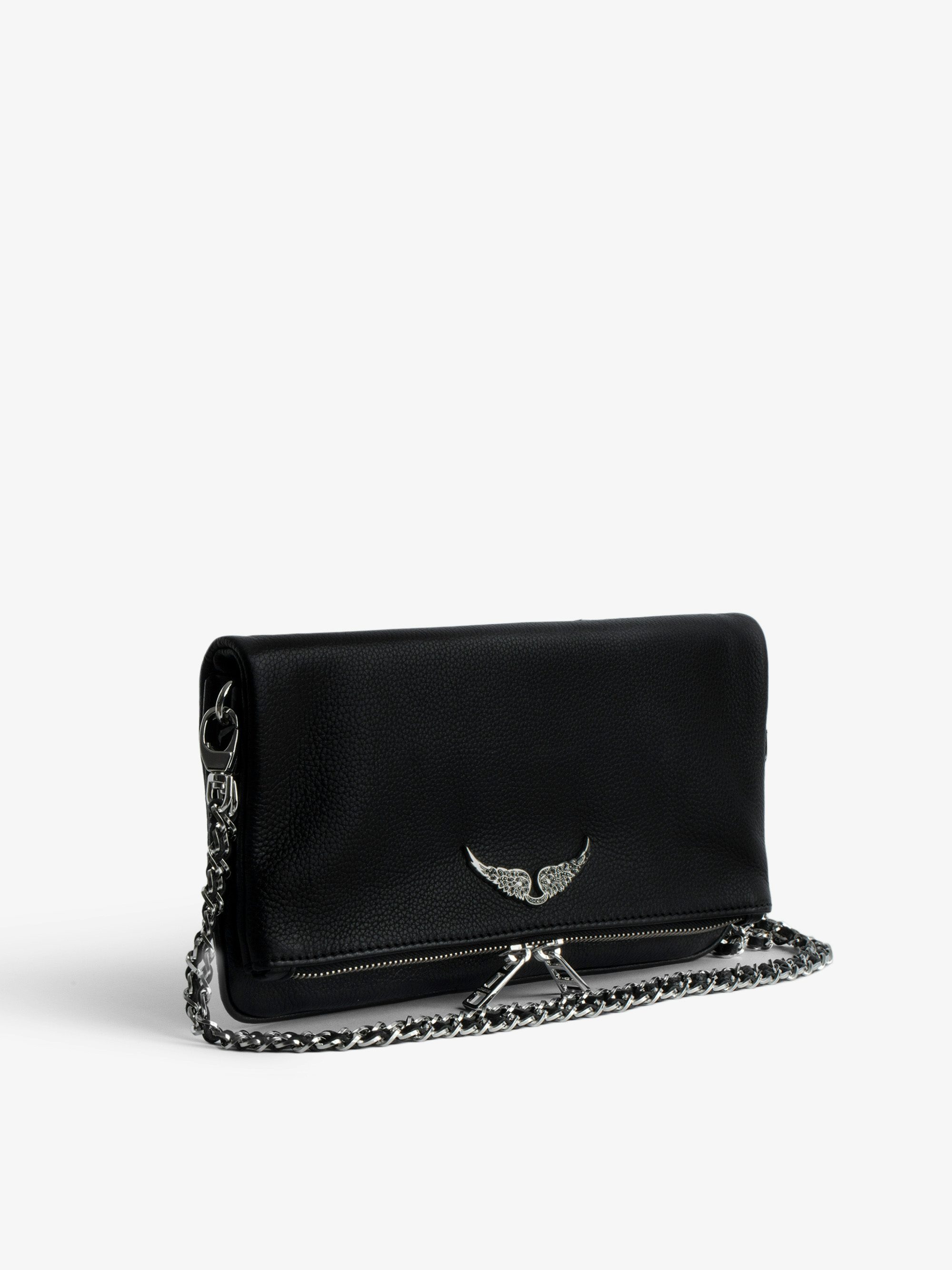 Rock Clutch - The iconic Rock women's leather clutch will take you seamlessly from day to evening.
It features a double chain and leather strap, so you can choose to wear it across the body or on the shoulder.